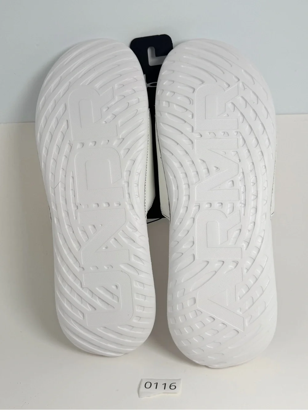 Under Armour White & Black Slide Sandals